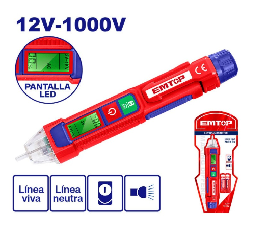 Emtop Detector de Voltaje sin Contacto