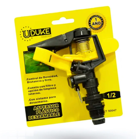 Aspersor Plastico Uduke 1/2" sin Estaca