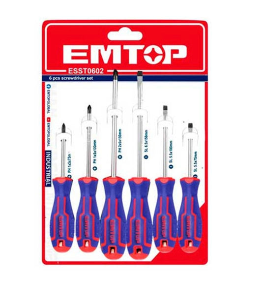 Emtop Destornillador 6Pcs Cr-V