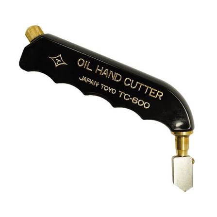 Corta Vidrio Lubricado Fino Mango Dorado/Negro